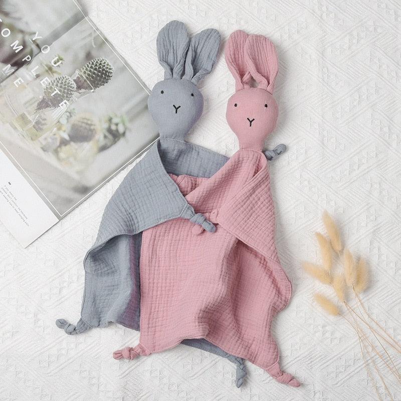 Doudou Lapin Bleu et Rose - Peluchy