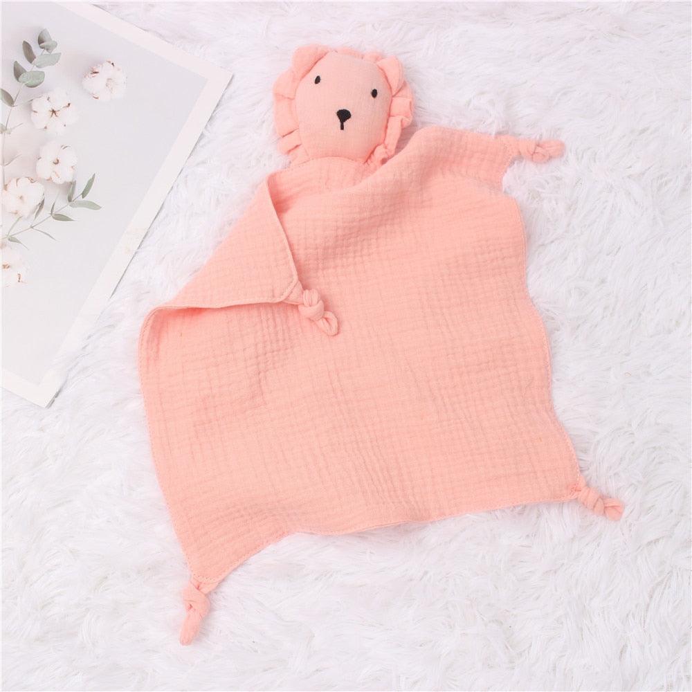 Doudou Bébé Lion Rose - Peluchy