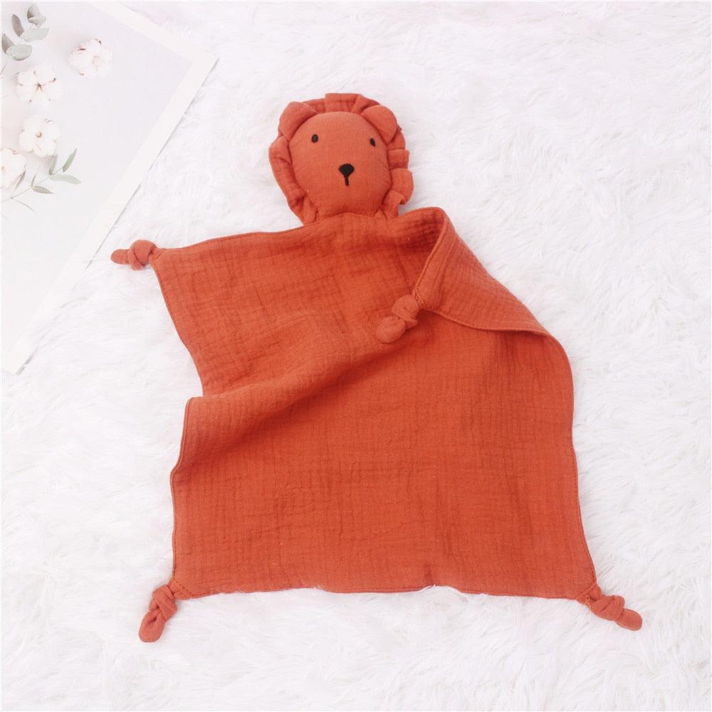 Doudou Bébé Lion Rouge - Peluchy