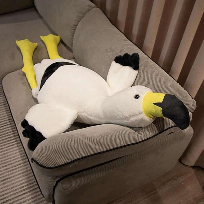 Flamant Blanc Géant Peluche - Peluchy