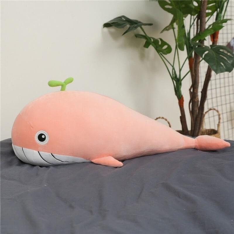Grande Peluche Baleine Rose - Peluchy