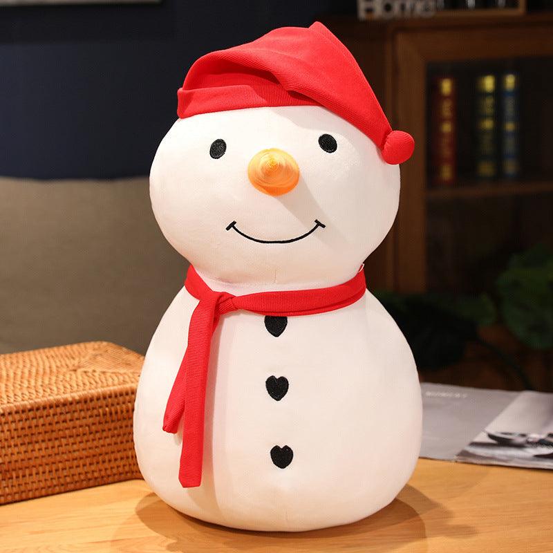 Peluche Bonhomme De Neige Rouge - Peluchy