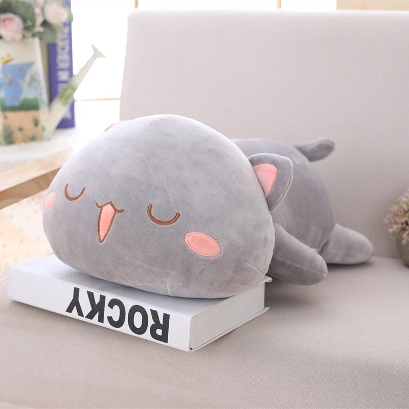 Peluche Chat Gris Kawaii Endormi - Peluchy