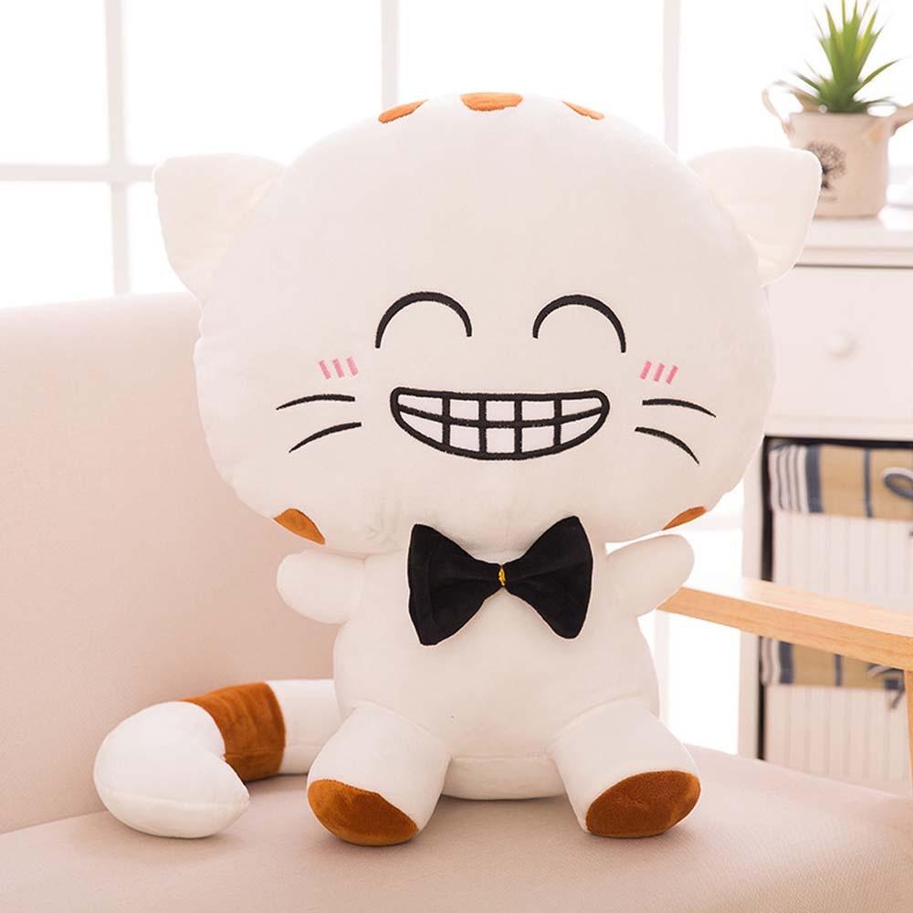 Peluche Chaton Kawaii Blanc Souriant - Peluchy