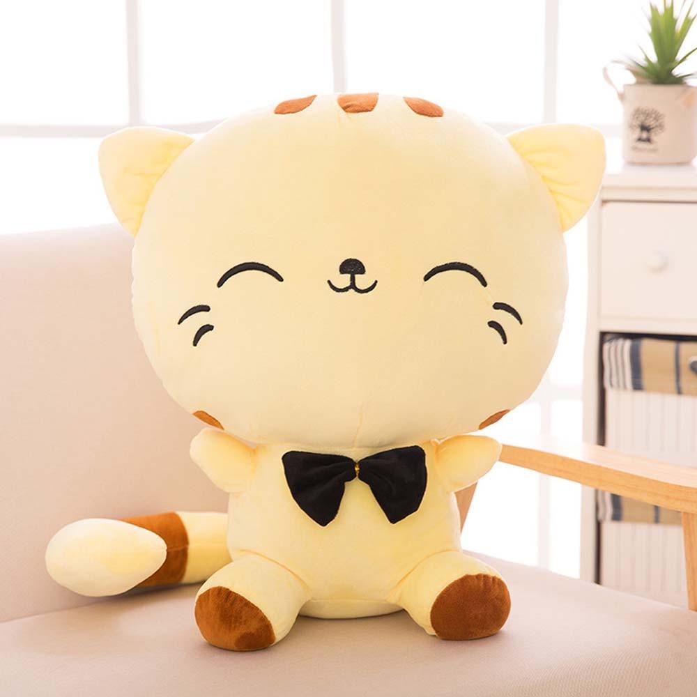 Peluche Chaton Kawaii Jaune Heureux - Peluchy