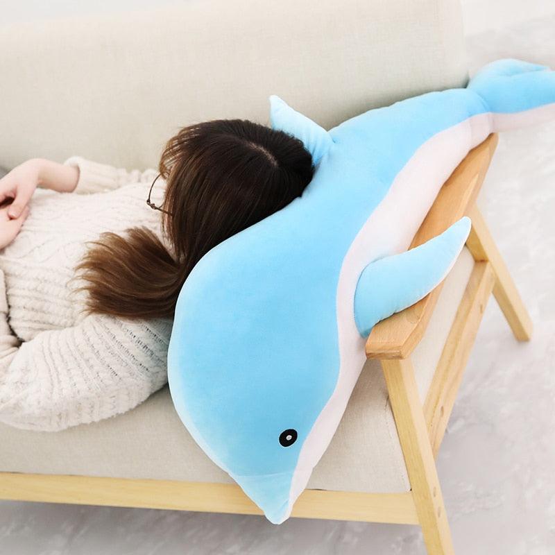 Dauphin Géant Bleu en Peluche - Peluchy