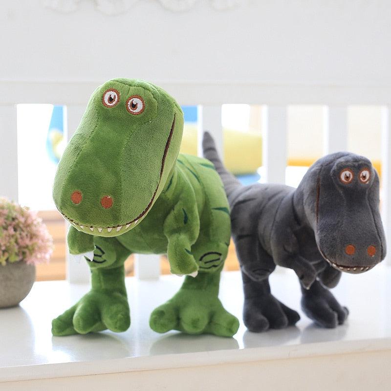 Peluche Dinosaure T-Rex Vert et Gris - Peluchy