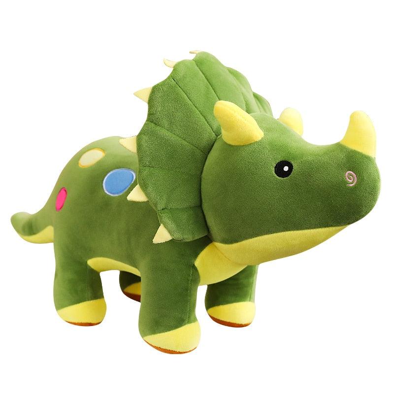 Peluche Dinosaure Tricératops Vert - Peluchy