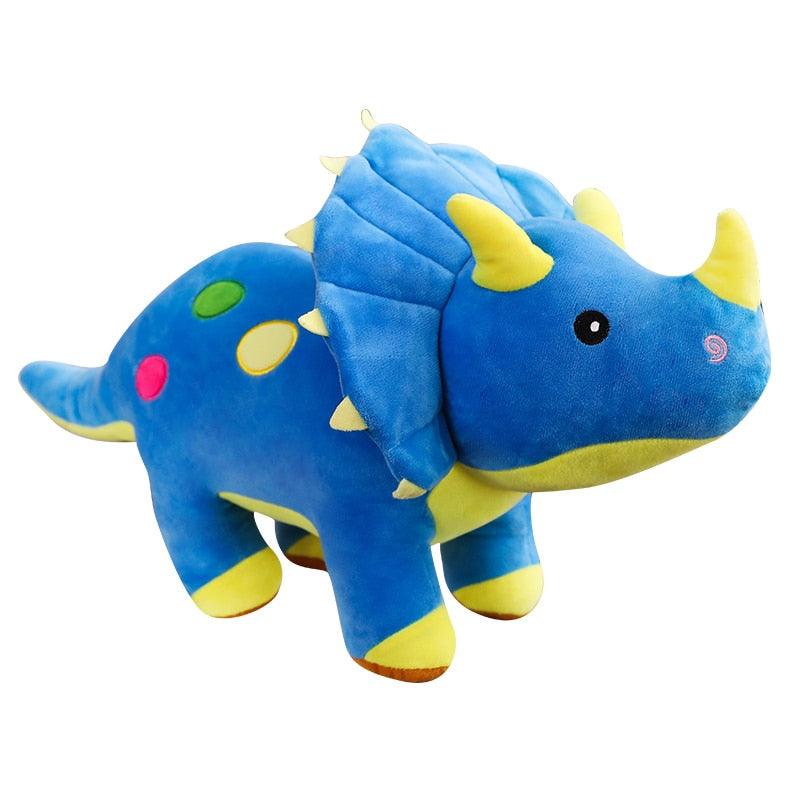 Peluche Dinosaure Tricératops Bleu - Peluchy