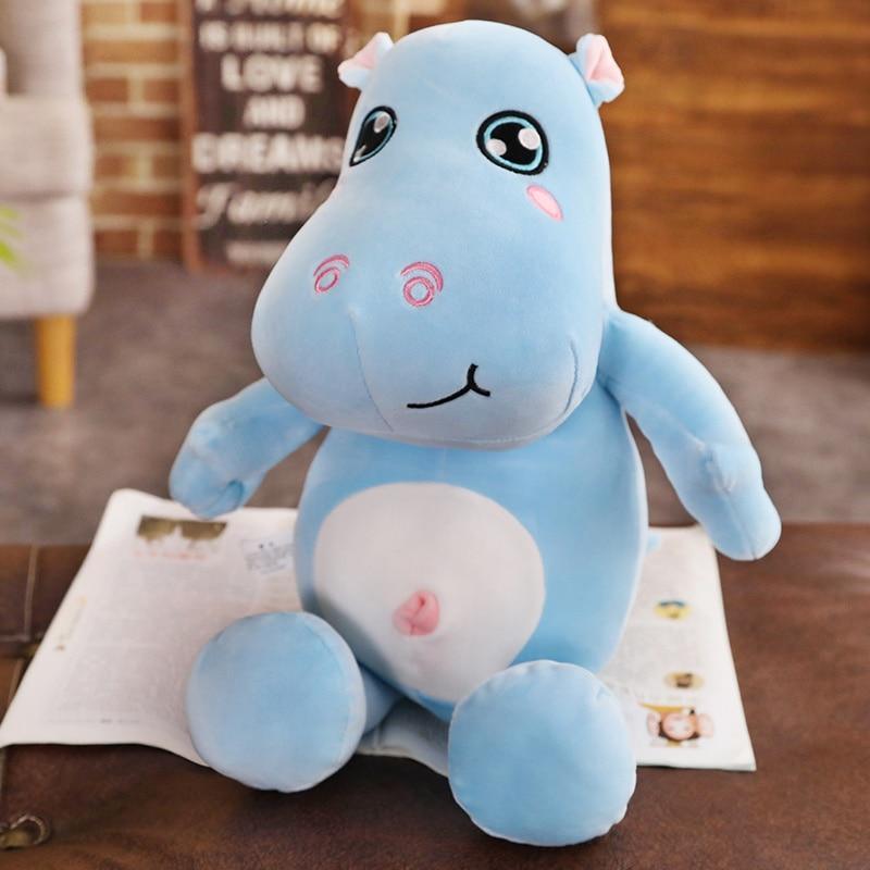Peluche Hippopotame Bleu Géant - Peluchy