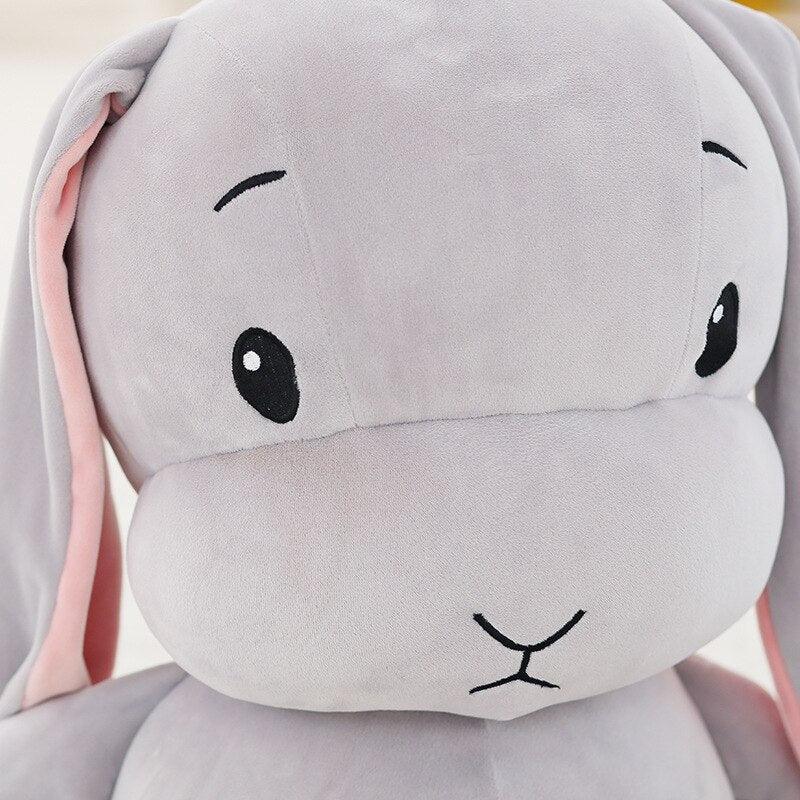 Peluche Lapin Gris Visage - Peluchy