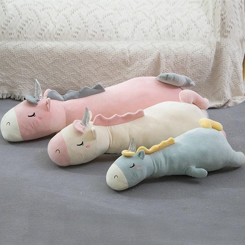 Peluches Licornes Rose Blanc Bleue - Peluchy