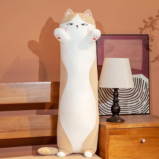 Peluche Oreiller Chat Brun - Peluchy