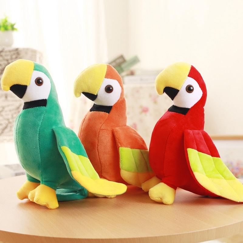 Perroquets rouge orange vert - Peluchy