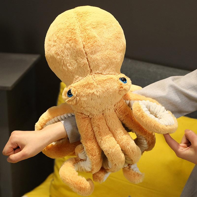 Pieuvre Orange en Peluche - Peluchy