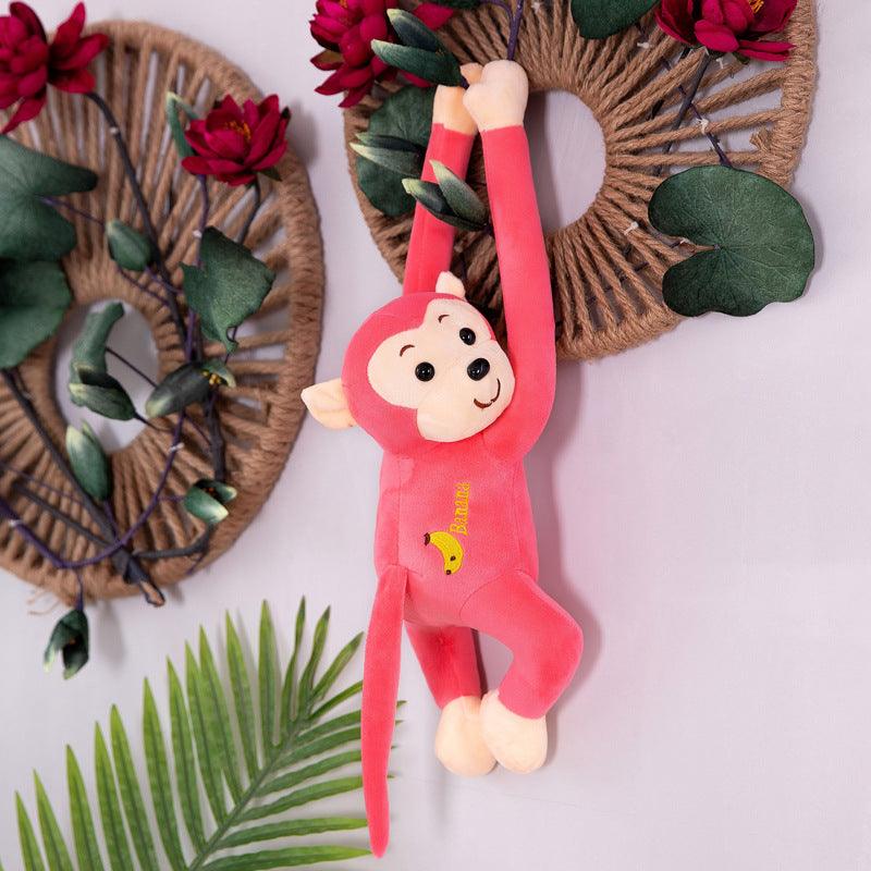 Peluche Singe Long Bras Rose - Peluchy