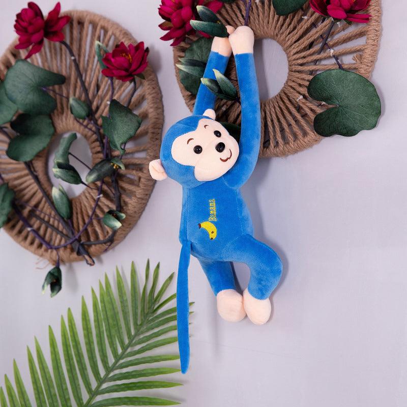 Peluche Singe Long Bras Bleu - Peluchy