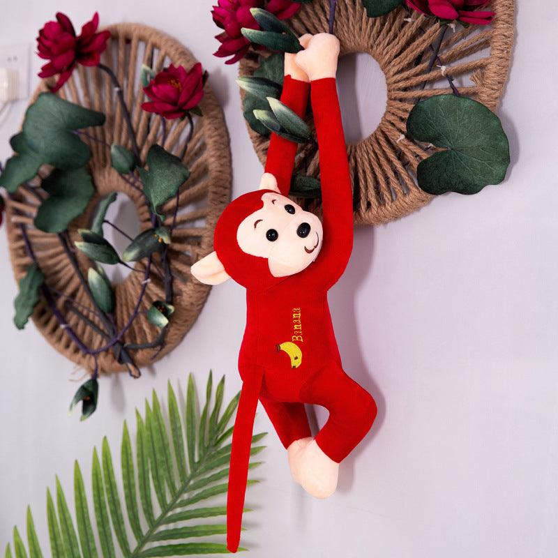 Peluche Singe Long Bras Rouge - Peluchy