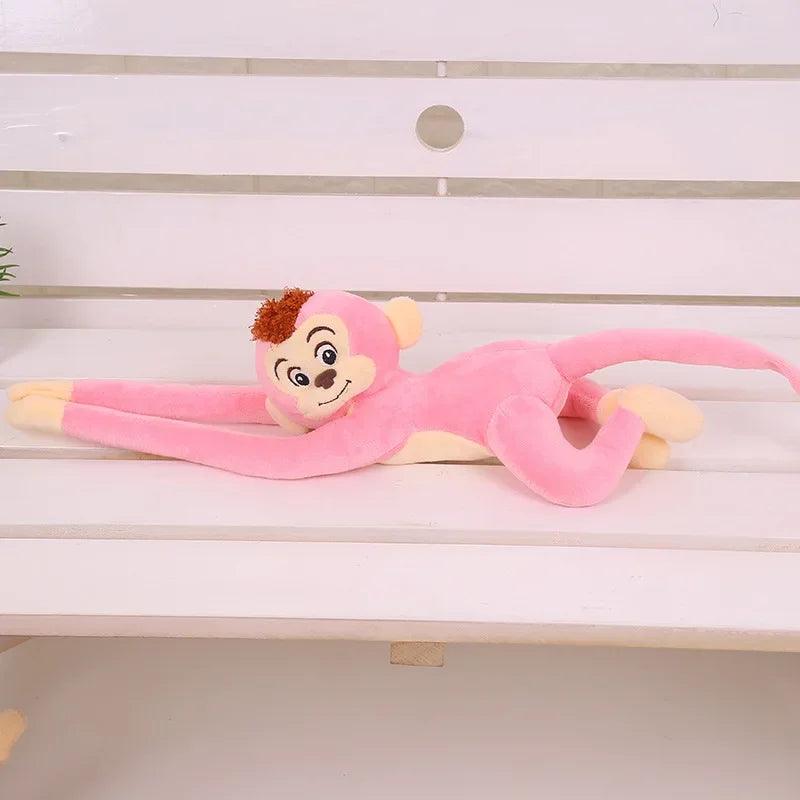 Peluche Singe Long Bras Rose - Peluchy