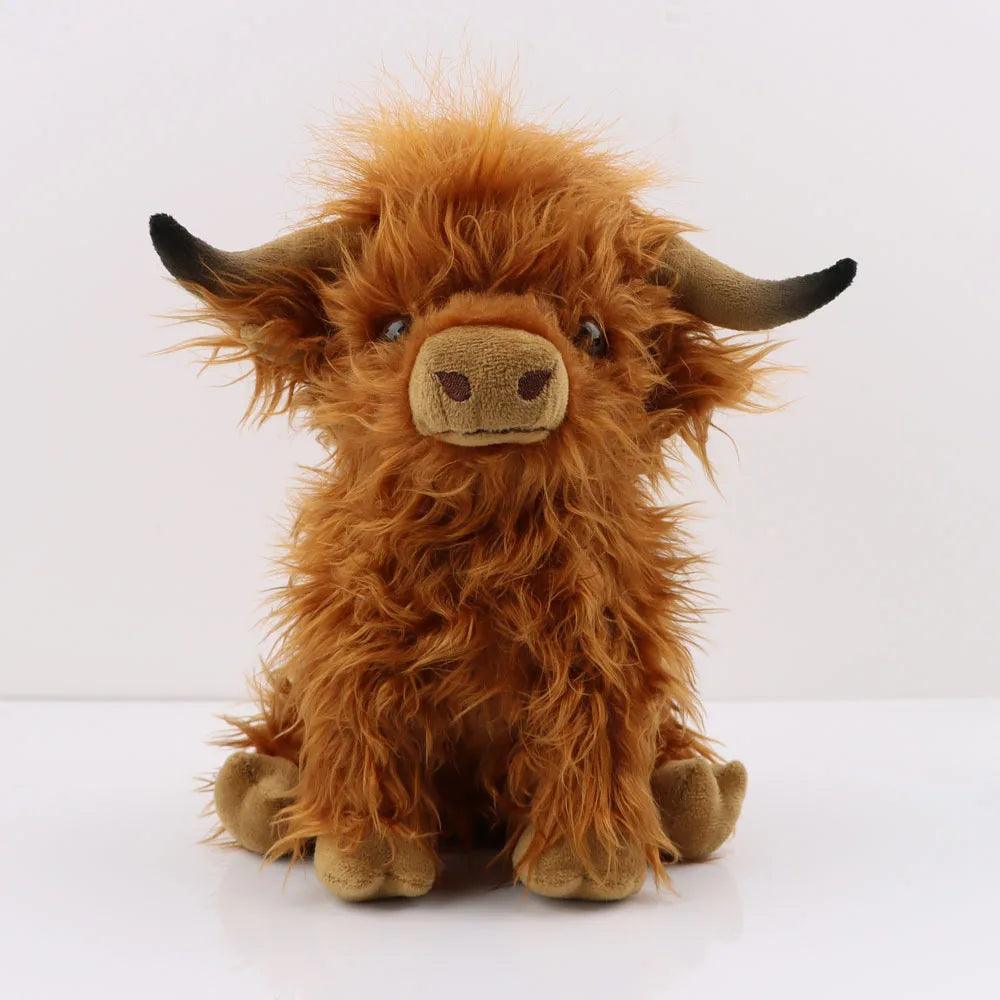 Peluche Vache Highland Brune - Peluchy