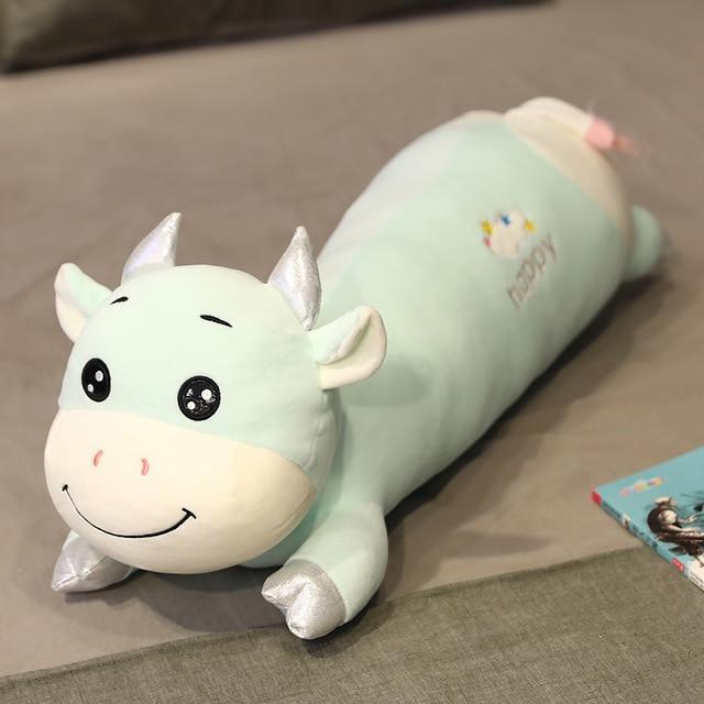 Peluche Vache XXL Bleu - Peluchy