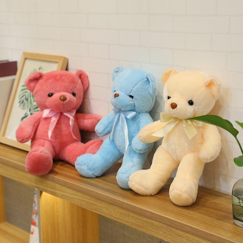 Petits Nounours Beige Bleu Rouge - Peluchy
