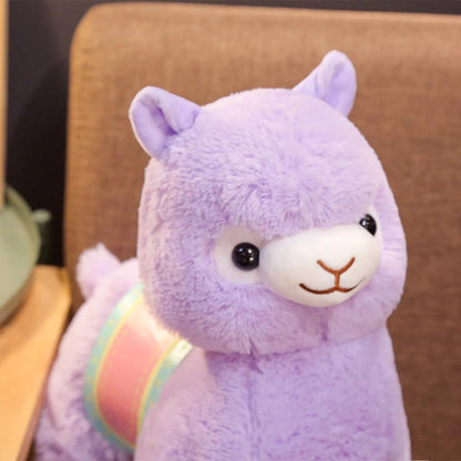 Tête Lama Violet Peluche - Peluchy