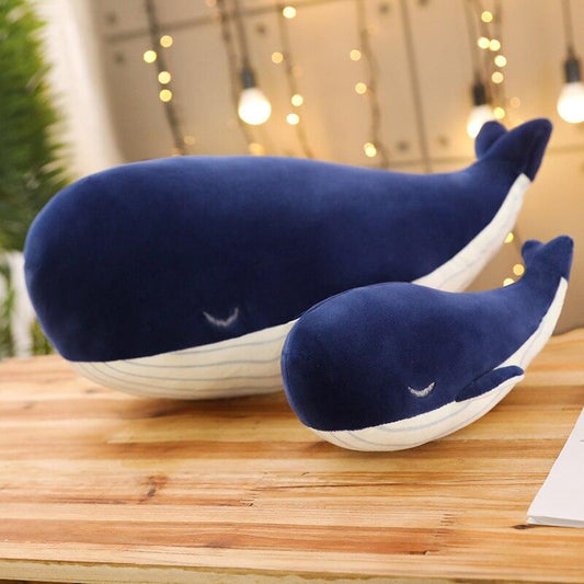 Deux Baleines Bleues en Peluche - Peluchy