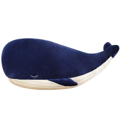 Baleine bleu sur fond blanc - Peluchy