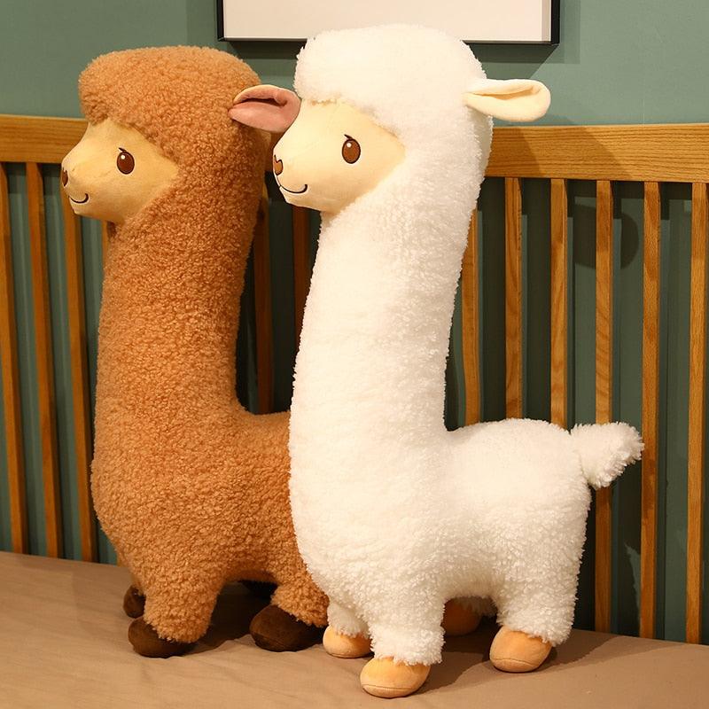 Peluche Lama Brun et Blanc - Peluchy