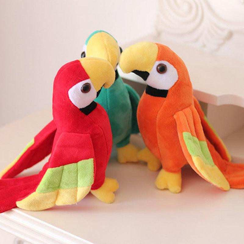 Trois peluches Perroquets - Peluchy