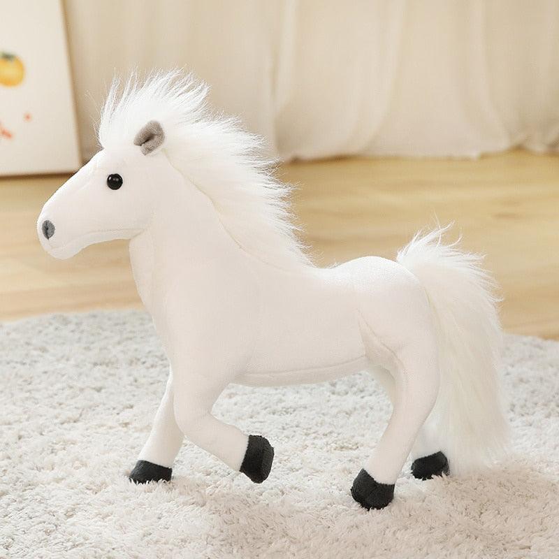 Peluche sale cheval blanc