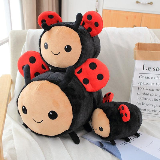 Plusieurs Petites Abeilles Rouges en Peluche - Peluchy