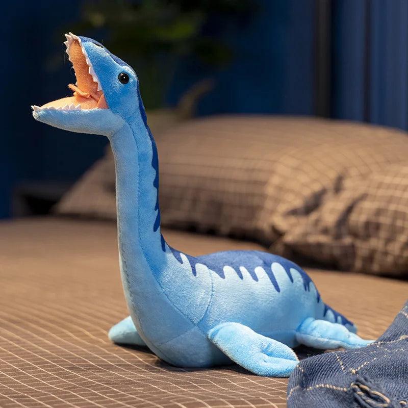 Peluche Dinosaure Plésiosaure Bleu - Peluchy