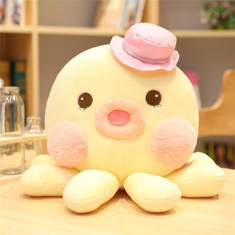 Peluche Poulpe Kawaii Jaune - Peluchy