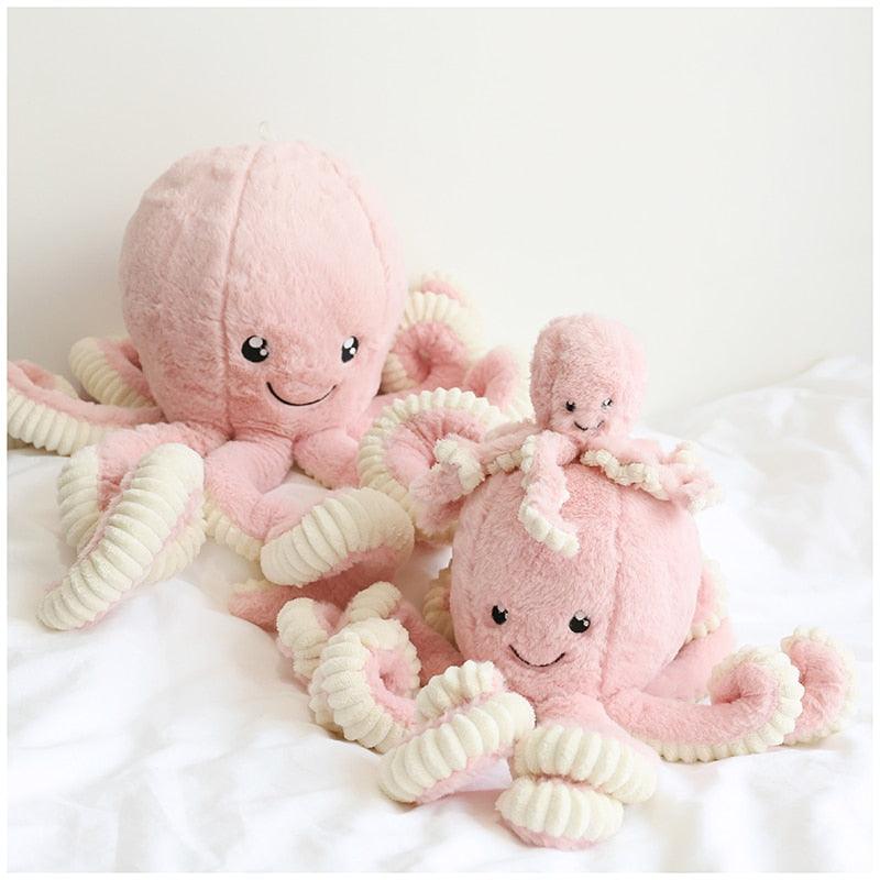 Plusieurs Peluches Poulpes Roses - Peluchy