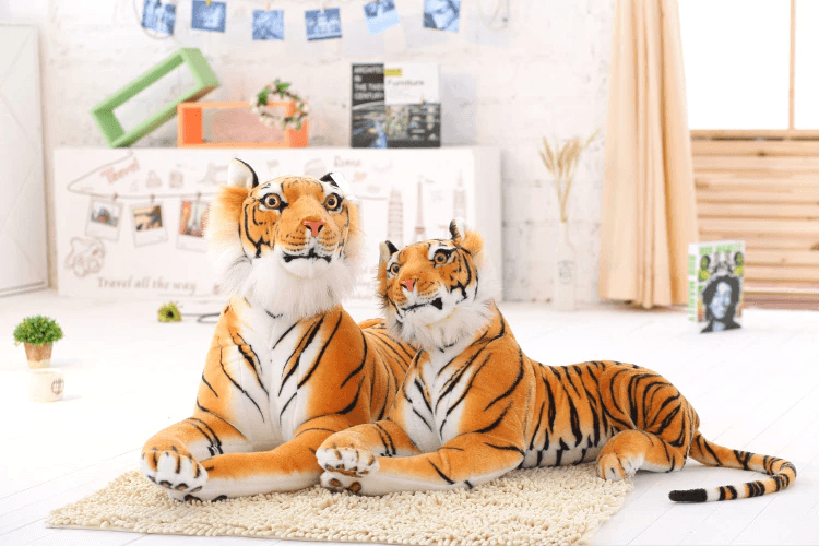 Deux Peluches Tigres Oranges - Peluchy