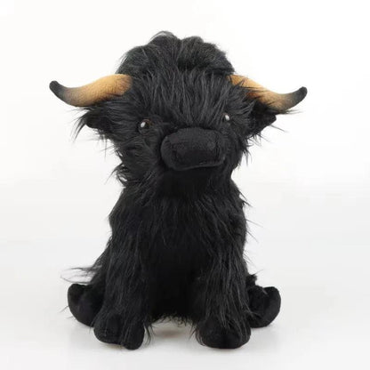 Peluche Vache Highland Noire - Peluchy